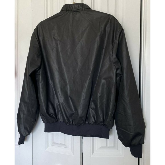 Vintage King Louie Bomber Jacket Paperworkers Spell Out Black Pro Fit M - Picture 7 of 8